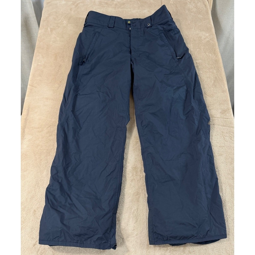 Burton Snowboard‎ Pants Men's  L Navy Blue Yellow Mesh Lining Ski Snow Cargo EUC